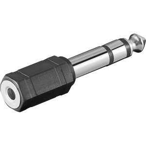 GOOBAY αντάπτορας ήχου 6.35mm σε 3.5mm 11100, μαύρος, 10τμχ