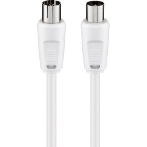 GOOBAY καλώδιο κεραίας αρσενικό σε θηλυκό 11513, <70dB, CCS, 7.5m, λευκό