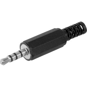 GOOBAY βύσμα 3.5mm 11578, 4 contacts, πλαστικό, μαύρο, 10τμχ