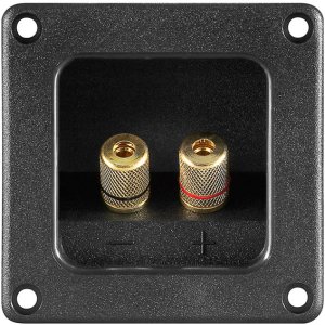 GOOBAY τερματικό ηχείου 6mm ή banana plug 4mm 11698, τετράγωνο, μαύρο
