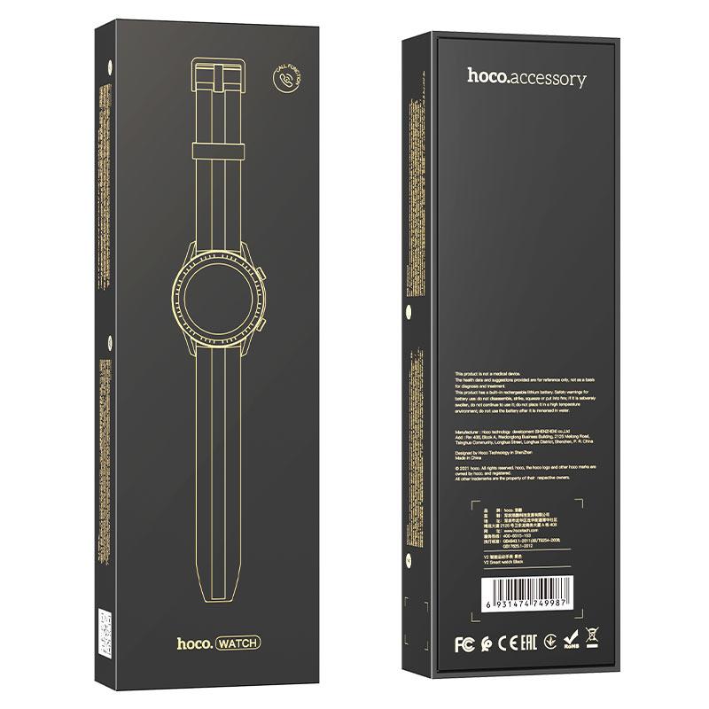 HOCO Y2 SMART WATCH, ΣΤΡΟΓΓΥΛΟ - Image 2