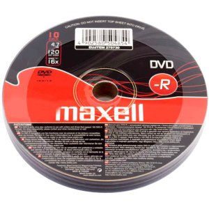 MAXELL DVD-R 4.7GB/120min, 16x speed, spindle pack 10τμχ