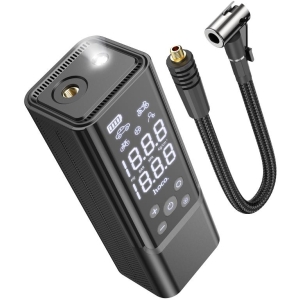 HOCO ZP7 MADDY PORTABLE SMART AIR PUMP, 5000mAh, ΜΑΥΡΟΣ
