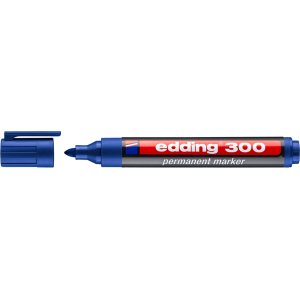 EDDING ανεξίτηλος μαρκαδόρος 300, 1.5-3mm, επαναγεμιζόμενος, μπλε