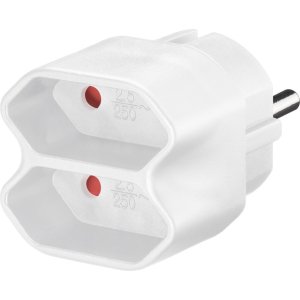 GOOBAY αντάπτορας ρεύματος 51000, 2x Euro, 230V 2.5A, λευκός