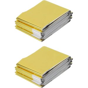 PROPLUS θερμική κουβέρτα εκτάκτου ανάγκης 510394, 160x210cm, χρυσό/ασημί, 2τμχ