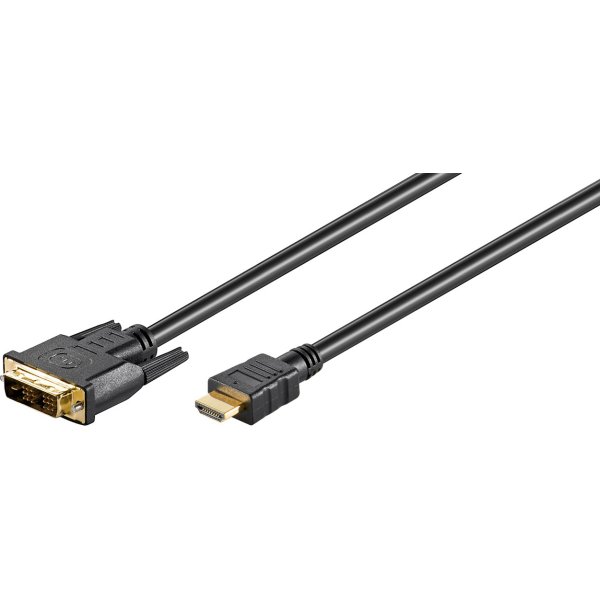 GOOBAY καλώδιο DVI-D σε HDMI 51580, 2m, μαύρο