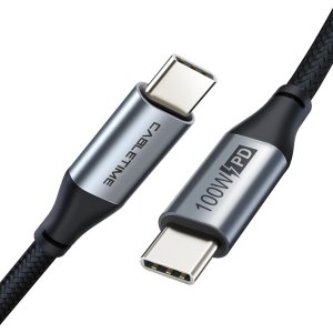 CABLETIME καλώδιο USB-C CMCM100W, 100W PD, 480Mbps, 1m, μαύρο