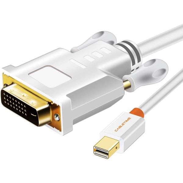 CABLETIME καλώδιο mini DisplayPort σε DVI CT-04G, 1080p, 1.8m, λευκό