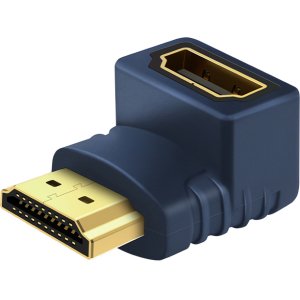 CABLETIME αντάπτορας HDMI HA11, γωνιακός, 4K/60Hz, μπλε