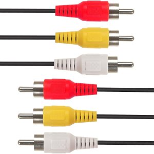 CABLETIME καλώδιο ήχου 3x RCA σε 3x RCA AV240-33N, 1.5m, μαύρο