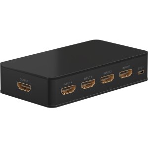 GOOBAY HDMI switch 58489 με τηλεχειριστήριο, 4 σε 1, 4K/60Hz, μαύρο