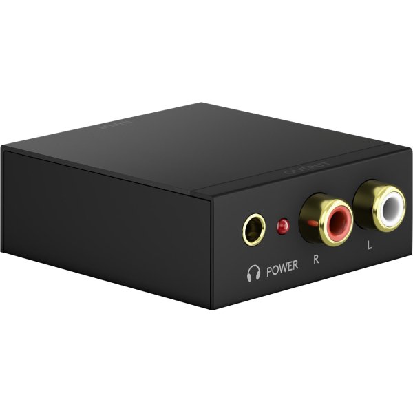 GOOBAY μετατροπέας ήχου 58493, Coaxial/Toslink σε 2x RCA, μαύρος