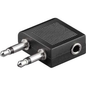 GOOBAY αντάπτορας 2x 3.5mm 2-pin σε 3.5 mm 3-pin 61004, μαύρο