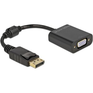 DELOCK αντάπτορας DisplayPort σε VGA 61006, 1920x1200p, passive, μαύρος