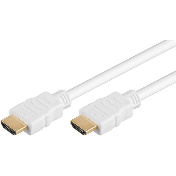 GOOBAY καλώδιο HDMI 2.0 61018 με Ethernet, 4K/60Hz, 18 Gbps, 1m, λευκό