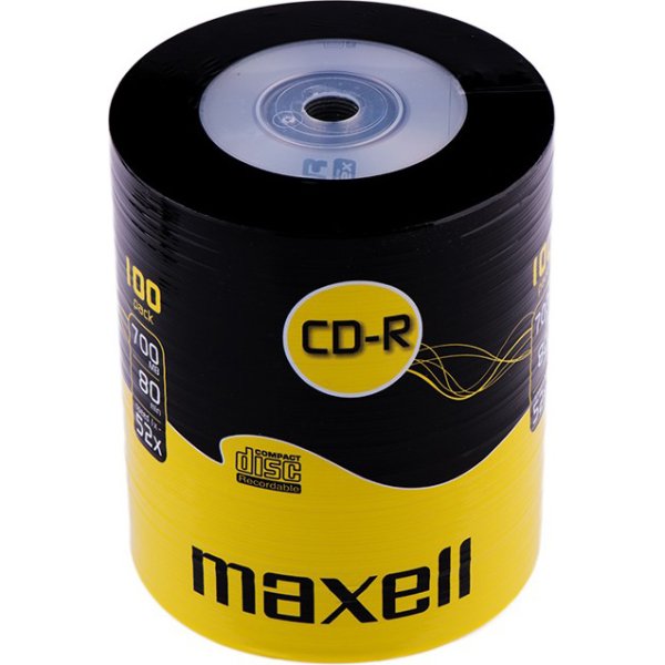 MAXELL CD-R 624037, 700ΜΒ, 80min, 52x speed, spindle pack 100τμχ
