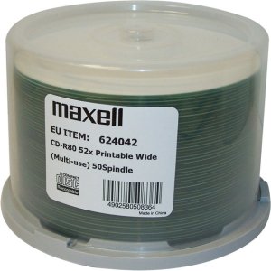 MAXELL CD-R 624042, 700ΜΒ, 80min, 52x speed, printable, spindle, 50τμχ