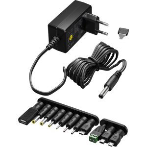 GOOBAY επιτοίχιος φορτιστής 64569, 3V-12V, 18W/1.5A, 12 tips