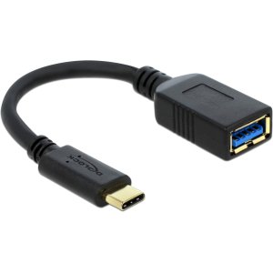 DELOCK καλώδιο USB-C σε USB 65634, USB3.1, Gen 1, 3A, 5Gbps, 15cm, μαύρο