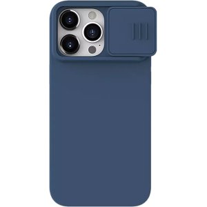 NILLKIN θήκη CamShield Silky Silicone για iPhone 15 Pro Max, μπλε