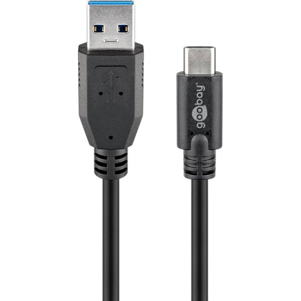 GOOBAY καλώδιο USB σε USB-C 73141, 15W, 5Gbps, 3m, μαύρο