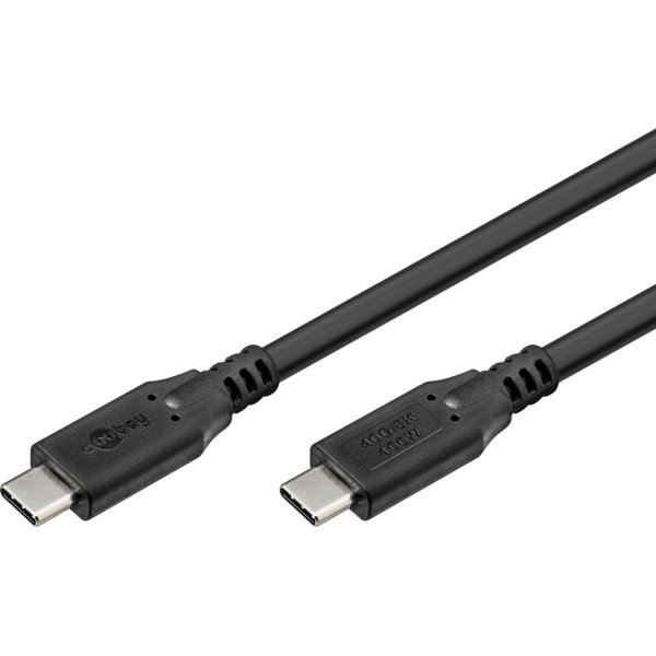 GOOBAY καλώδιο USB-C 74193, USB4, 100W, 40Gbps, 8K/60Hz, 2m, μαύρο