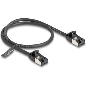 DELOCK καλώδιο δικτύου 80182, CAT 8.1 U/FTP, 40Gbps, 0.50m, μαύρο