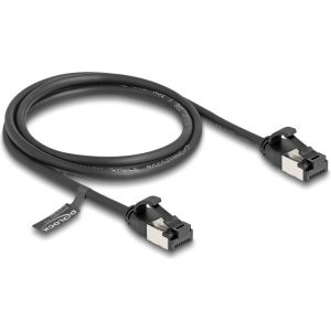 DELOCK καλώδιο δικτύου 80183, CAT 8.1 U/FTP, 40Gbps, 1m, μαύρο
