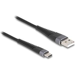 DELOCK καλώδιο USB σε USB-C 81121, 60W, 480Mbps, 1m, μαύρο