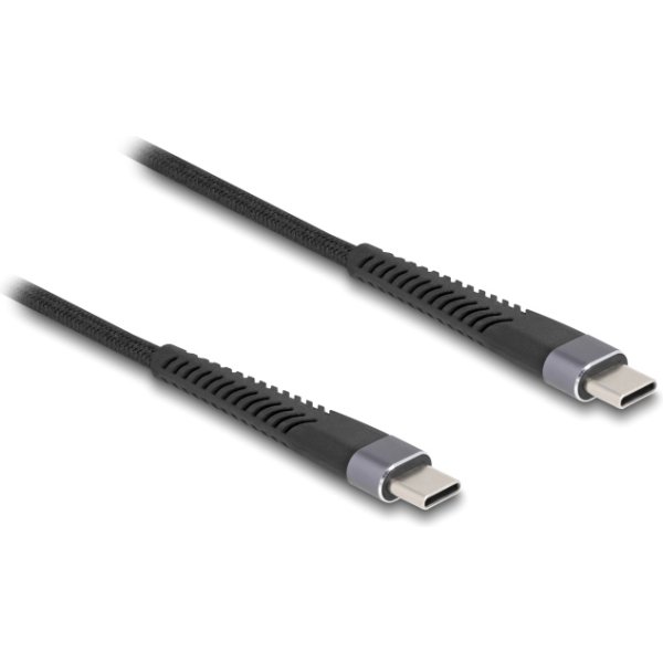 DELOCK καλώδιο USB-C 81124, 60W, 480Mbps, 1m, μαύρο
