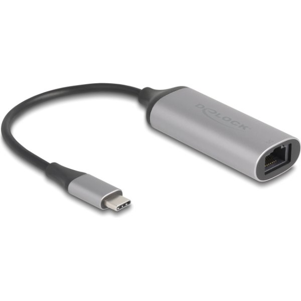 DELOCK αντάπτορας δικτύου 81570, USB-C, 5Gbps Ethernet, ασημί