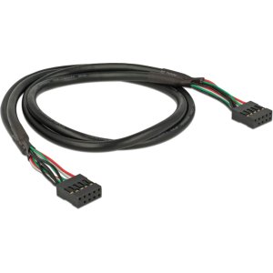 DELOCK καλώδιο USB 2.0 10-pin 2.54mm 82437, 480 Mbps, 50cm