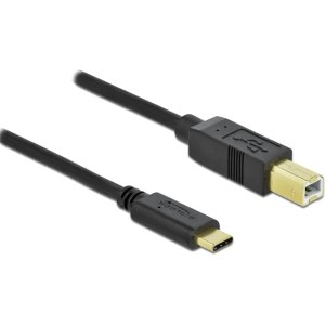 DELOCK καλώδιο USB-C σε USB Type B 83328, 0.5m, μαύρο