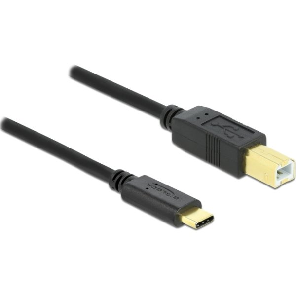 DELOCK καλώδιο USB-C σε USB Type B 83601, 1m, μαύρο