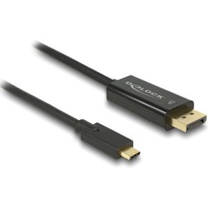 DELOCK καλώδιο USB-C σε DisplayPort 85257, DP Alt Mode, 4K/60Hz, 3m, μαύρο