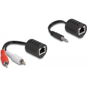 DELOCK audio extender 87859 3.5mm σε RCA, μέσω καλωδίου RJ45, έως 50m