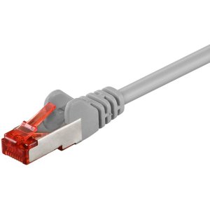 GOOBAY καλώδιο δικτύου 92455, CAT 6 S/FTP, copper, 250MHz, 0.15m, γκρι