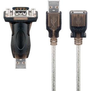 GOOBAY αντάπτορας/καλώδιο USB σε RS-232 93128, 1 Mbit/s, 1.5m, διάφανο
