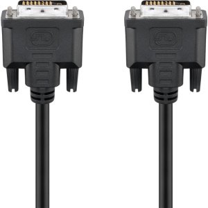GOOBAY καλώδιο DVI-D 24+1 93573, 30AWG, Full HD, 1.8m, μαύρο
