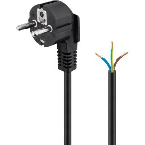 GOOBAY καλώδιο τροφοδοσίας 93976, γωνιακό, 0.75mm², 1.5m, μαύρο