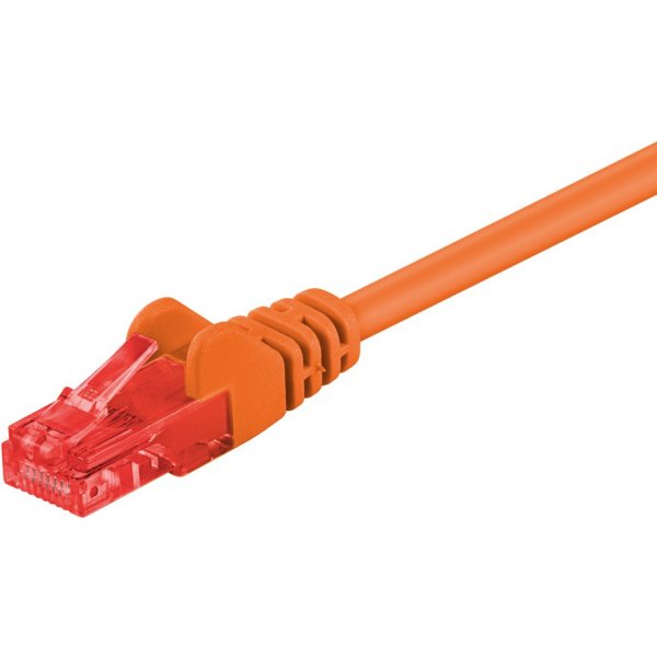 GOOBAY καλώδιο δικτύου 95259, CAT 6 U/UTP, CCA, 250MHz, 0.50m, πορτοκαλί