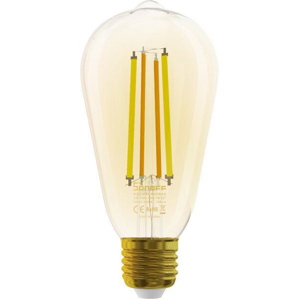 SONOFF Smart λάμπα LED Filament B02-F-ST64, Wi-Fi, 7W, E27, 1800K-5000K