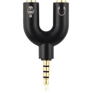 POWERTECH αντάπτορας 3.5mm σε 2x 3.5mm CAB-J043, μαύρο