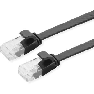 POWERTECH καλώδιο δικτύου CAB-N349, flat, Cat 6a U/UTP, 3m, μαύρο