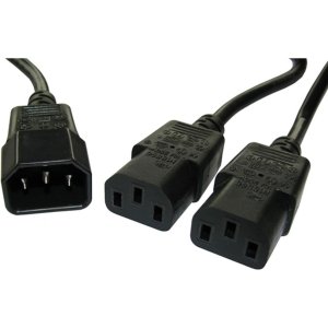 POWERTECH καλώδιο τροφοδοσίας CAB-P008 F/2xM 3pin, 1.5m, μαύρο