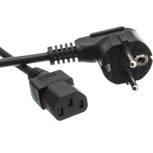 POWERTECH καλώδιο τροφοδοσίας PC CAB-P016, 3x 0.50mm², 1.5m, μαύρο