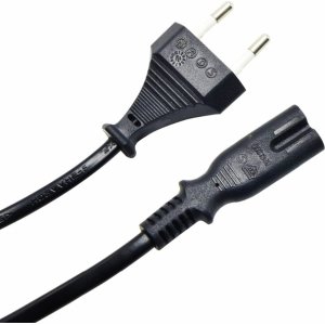 POWERTECH καλώδιο τροφοδοσίας CAB-P021 2pin, copper, 1.5m, μαύρο, 5τμχ