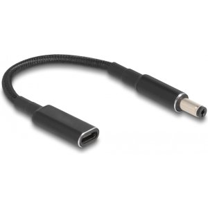 POWERTECH καλώδιο τροφοδοσίας CAB-UC069, USB-C σε 5.5x2.1mm, 15cm, μαύρο