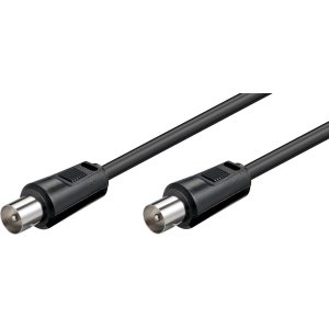 POWERTECH καλώδιο κεραίας RF αρσενικό - RF αρσενικό CAB-V007, μαύρο, 1.5m